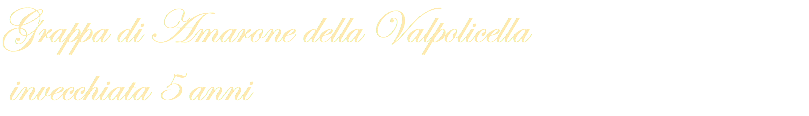 Grappa di Amarone della Valpolicella invecchiata 5 anni